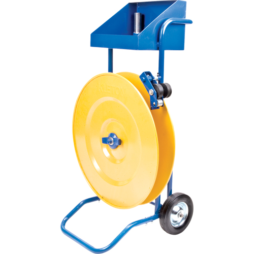 PE555 Strapping Dispenser, Polyester/Steel/Polypropylene Straps, 16"/8" Core Dia., 3"/8"/6" Roll Width