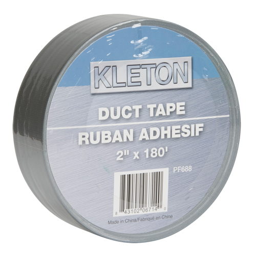 PF688 Utility Grade Duct Tape, 9 mils, Silver, 50 mm (2") x 55 m (180')
