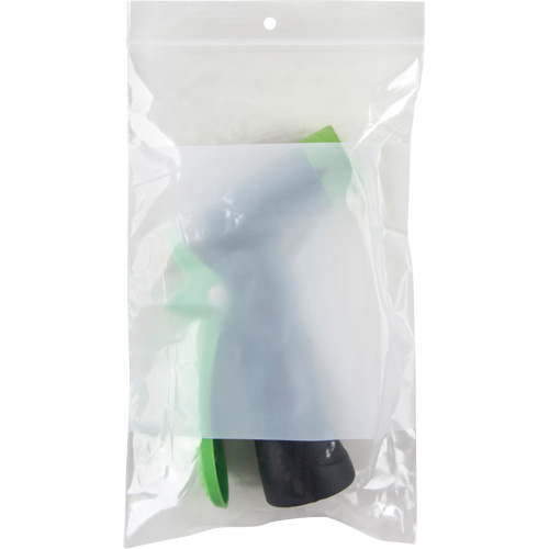 PF933 White Block Poly Bags, Reclosable, 8" x 5", 2 mils