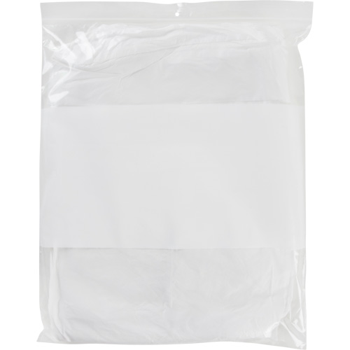 PF963 White Block Poly Bags, Reclosable, 15" x 12", 2 mils