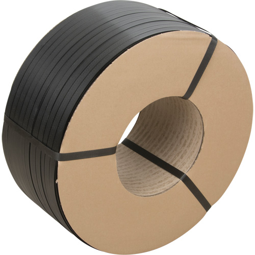 PF988 Strapping, Polypropylene, 5/8" W x 6000' L, Black, Manual Grade