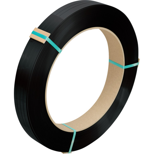 PG555 Strapping, Polyester, 1/2" W x 2756' L, Black, Manual Grade