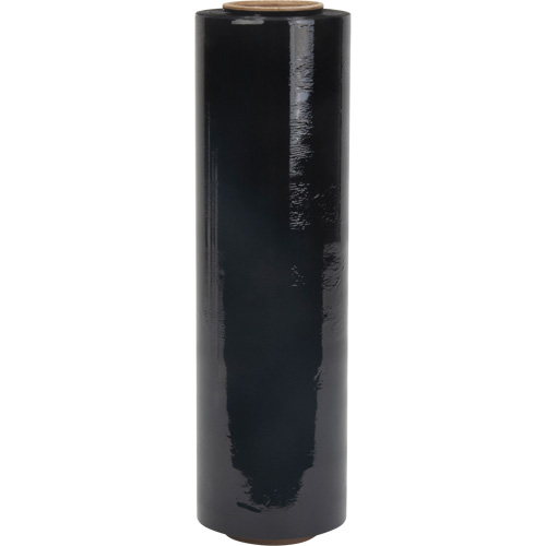 PG655 Stretch Wrap, 80 Gauge (20.3 micrometers), 18" x 1500', Opaque Black