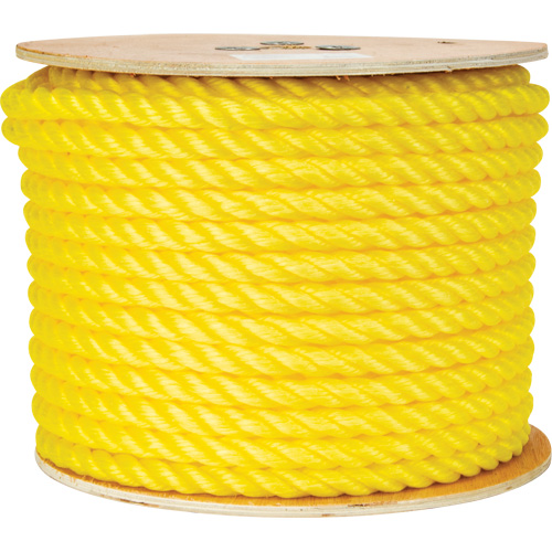 PG718 Corde jaune tress&eacute;e 5/8", Polypropyl&egrave;ne, 200'