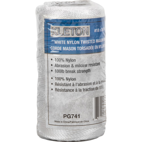 PG741 Corde Mason torsad&eacute;e no 18, Nylon, 260'
