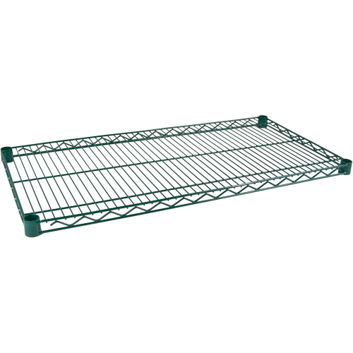 RN082 Tablette pour &eacute;tag&egrave;re robuste en treillis au fini d'&eacute;poxyde vert, 30" la x 14" p, 800 lb Capacit&eacute;