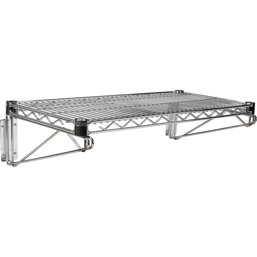 RL911 Wall Mount Wire Shelving Kit, Single Bracket, 200 lbs. Capacity, 14" D