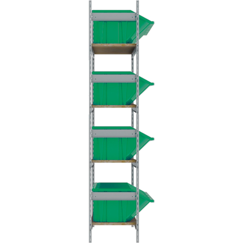 RL982 &eacute;tag&egrave;res larges avec bacs g&eacute;ants en plastique, Acier, Sans boulons, Capacit&eacute; 800 lb, 66" la x 72" h x 18" p