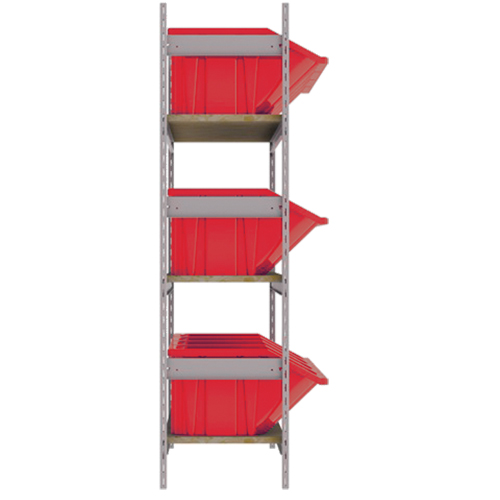 RL984 &eacute;tag&egrave;res larges avec bacs g&eacute;ants en plastique, Acier, Sans boulons, Capacit&eacute; 800 lb, 66" la x 60" h x 18" p