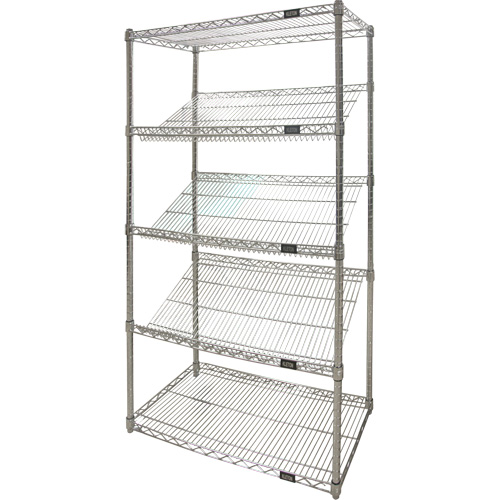 Kleton Slanted Wire Shelving Unit 5 Tiers 36