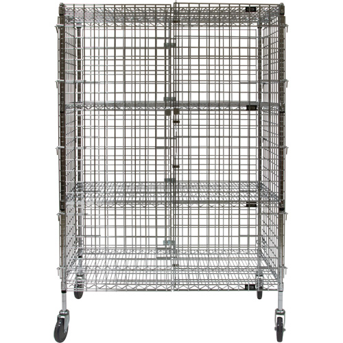 RN804 Security Cart, Chrome Plated, 48" x 69" x 24", 500 lbs. Capacity