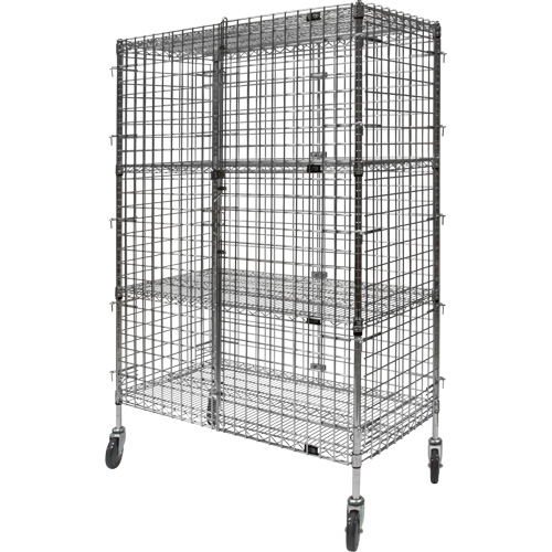 RN804 Security Cart, Chrome Plated, 48" x 69" x 24", 500 lbs. Capacity