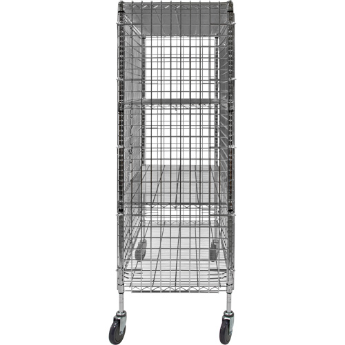 RN804 Security Cart, Chrome Plated, 48" x 69" x 24", 500 lbs. Capacity