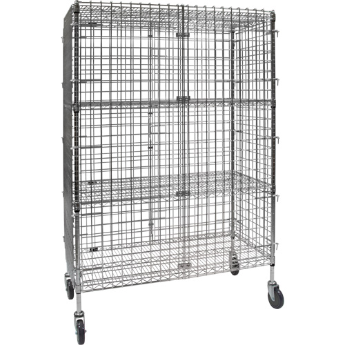 RN804 Security Cart, Chrome Plated, 48" x 69" x 24", 500 lbs. Capacity