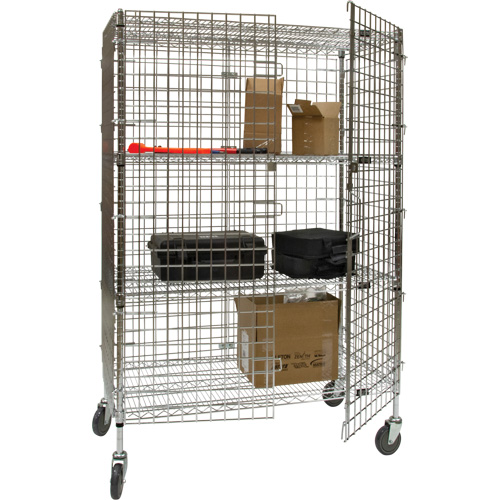 RN805 Chariot de s&eacute;curit&eacute;, Chrom&eacute;, 60" x 69" x 24", Capacit&eacute; 500 lb
