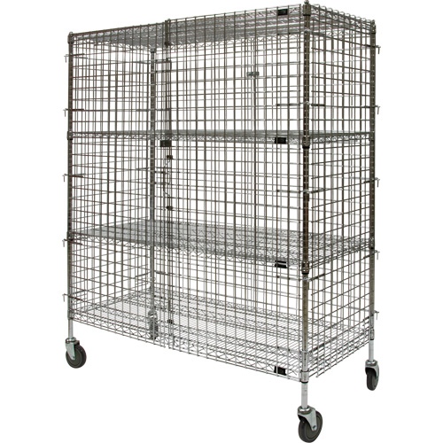 RN805 Chariot de s&eacute;curit&eacute;, Chrom&eacute;, 60" x 69" x 24", Capacit&eacute; 500 lb