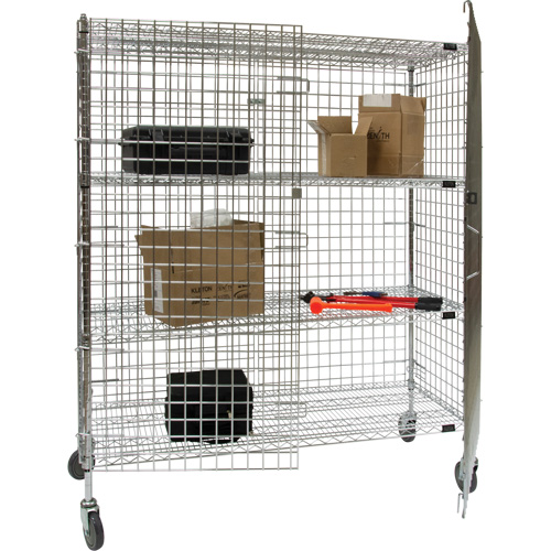 RN805 Chariot de s&eacute;curit&eacute;, Chrom&eacute;, 60" x 69" x 24", Capacit&eacute; 500 lb