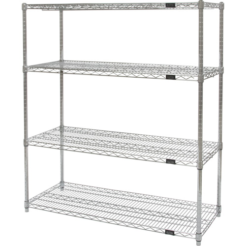 RN827 &eacute;tag&egrave;res robustes en treillis chromat&eacute;, Tiers 4, 36" la x 54" h x 24" p