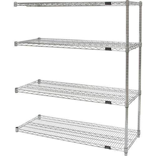 RN818 &eacute;tag&egrave;res robustes en treillis chromat&eacute;, Ensemble Ajout, Tiers 4, 30" la x 54" h x 18" p