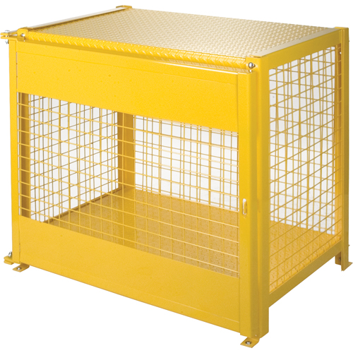 SAF836 Armoires pour cylindres &agrave; gaz, nbre de bouteilles: 6, 44" , 30" , 37" , Jaune