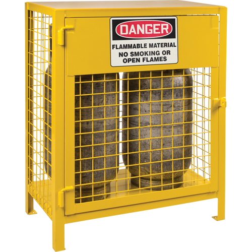 SEB837 Armoires pour cylindres &agrave; gaz, nbre de bouteilles: 2, 30" , 17" , 37" , Jaune