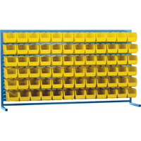 CB177 Rayonnage &agrave; persienne avec bacs, 72 bacs, 72" la x 15" p x 40" h