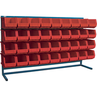 CB185 Rayonnage &agrave; persienne avec bacs, 36 bacs, 72" la x 15" p x 40" h