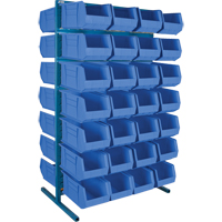 CB370 Support stationnaire deux c&ocirc;t&eacute;s pour bacs, 36" la x 24" p x 61" h, 56 bacs