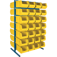 CB372 Support stationnaire deux c&ocirc;t&eacute;s pour bacs, 36" la x 24" p x 61" h, 56 bacs