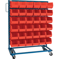 CB651 Support mobile pour bacs &agrave; un c&ocirc;t&eacute;, &agrave; un c&ocirc;t&eacute;, 36 bacs, 36" la x 16" p x 46-1/2" h