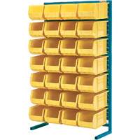 CB656 Support stationnaire pour bacs &agrave; un c&ocirc;t&eacute;, 36" la x 12" p x 61" h, 28 bacs