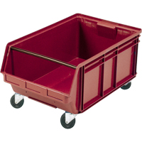 Mobile Giant Stacking Bin, 11-7/8" H x 18-3/8" W x 29" D, 150 lbs. Capacity, Red CC448 | KLETON