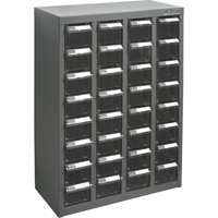 CC453 Casiers pour pi&egrave;ces KPC-500, Acier galvanis&eacute;, 32 tiroirs, 18-1/10" x 8-7/10" x 25-3/5", Gris