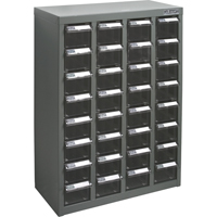 KPC-500 Parts Cabinet, Galvanized Steel, 32 Drawers, 18-1/10" x 8-7/10" x 25-3/5", Grey CC453 | KLETON