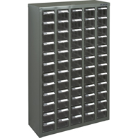 KPC-500 Parts Cabinet, Galvanized Steel, 60 Drawers, 22-3/5" x 8-7/10" x 36-9/10", Grey CC454 | KLETON