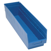 Store More™ Plastic Shelf Bins, 6-5/8" W x 6" H x 23-5/8" D, Blue, 90 lbs. Capacity CF239 | KLETON