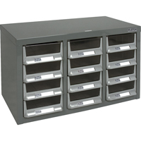 CF283 Casiers pour pi&egrave;ces KPC-100 , Acier galvanis&eacute;, 12 tiroirs, 23" x 11-2/5" x 13-4/5", Gris