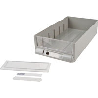 CF286 Replacement Drawer for KPC-100 Parts Cabinets, Plastic, 6-3/8" W x 11-3/10" D x 2-11/16" H, Grey
