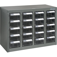 KPC-600 Parts Cabinet, Steel, 20 Drawers, 18-1/3" x 8-2/3" x 14", Grey CF312 | KLETON