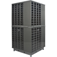 KPC-600 Parts Cabinet, Galvanized Steel, 40 Drawers, 18-3/10" x 8-7/10" x 25-3/10", Grey CF314 | KLETON