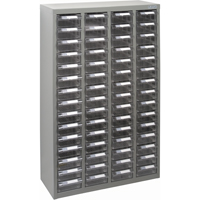 KPC-700 Parts Cabinet, Galvanized Steel, 60 Drawers, 23-1/10" x 8-7/10" x 36-9/10", Grey CF320 | KLETON