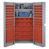 Deep Door Combination Cabinets, 38" W x 24" D x 72" H, Grey CF356 | KLETON