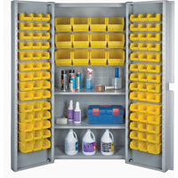 CF371 Deep Door Combination Bin Cabinets, 38" W x 24" D x 72" H, Grey