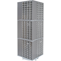 CF407 Heavy-Duty Industrial Carousel Drawer Cabinet, Steel, 384 Drawers, 27" W x 27" D x 80" H, Grey