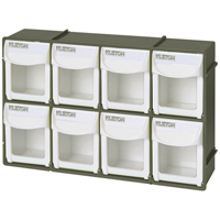 CF471 Bac basculant robuste, 11-3/4" la x 2-3/4" p x 7-7/8" h, 8 tiroirs
