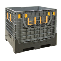 Collapsible Bulk Container, 47.2" L x 39.4" W x 39.4" H, Grey CF862 | KLETON