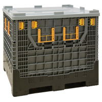 Collapsible Bulk Container, 47.2" L x 39.4" W x 39.4" H, Grey CF862 | KLETON