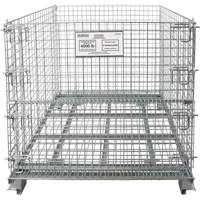 CG021 Conteneur repliable en m&eacute;tal grillag&eacute;, 40" la x 48" p x 42" h, Capacit&eacute; de 4000 lb