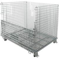 CG021 Conteneur repliable en m&eacute;tal grillag&eacute;, 40" la x 48" p x 42" h, Capacit&eacute; de 4000 lb