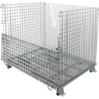 Collapsible Wire Container, 40" W x 48" D x 42" H, 4000 lbs. Capacity CG021 | KLETON